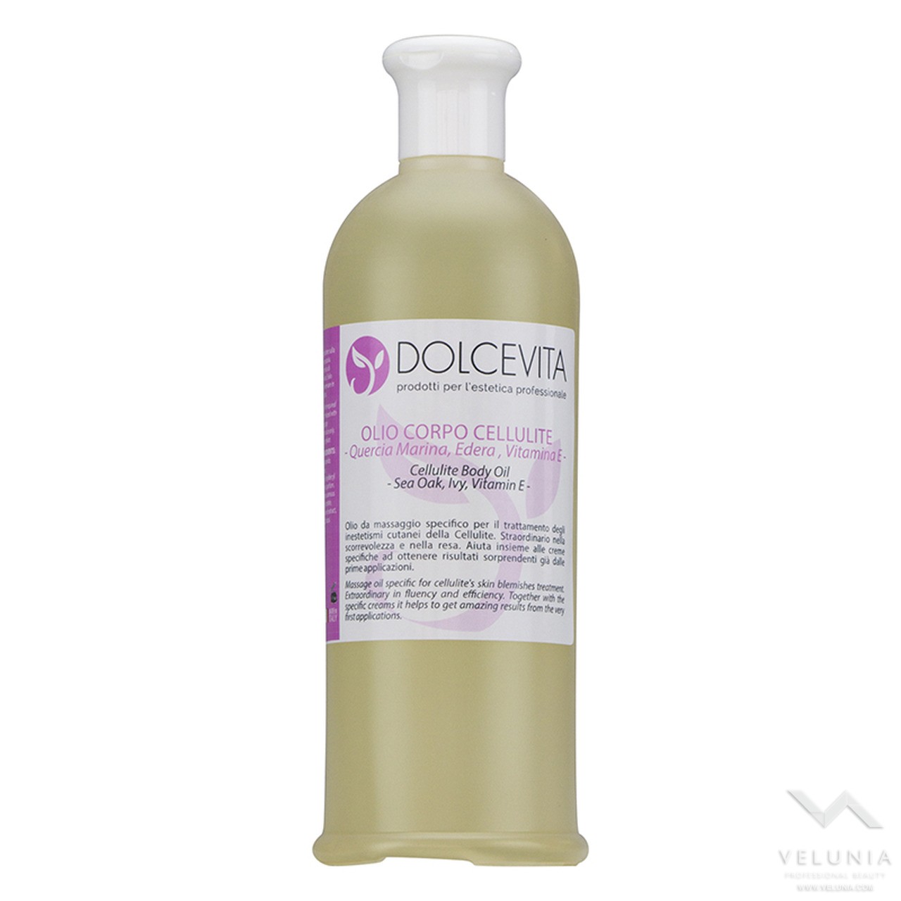 Olio Massaggio Corpo Anti Cellulite (Quercia Marina - Edera - Vitamina E) - DolceVita - Flacone 500 ml 1