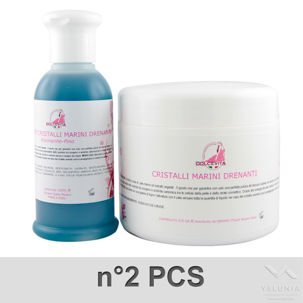 Scrub Corpo Drenante ai Cristalli Marini - Dolcevita - Vaso 500 ml. 1