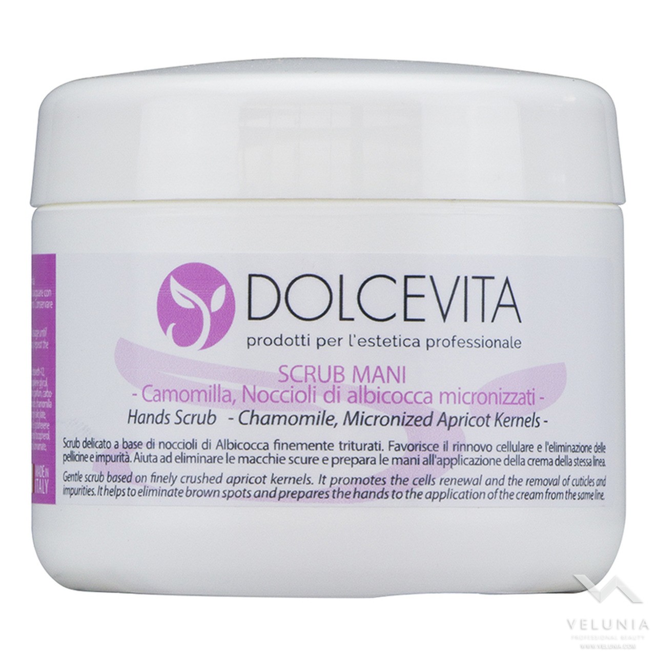Scrub Mani alla Camomilla con Noccioli di Albicocca Micronizzati - DolceVita -  Vaso 250 ml 1