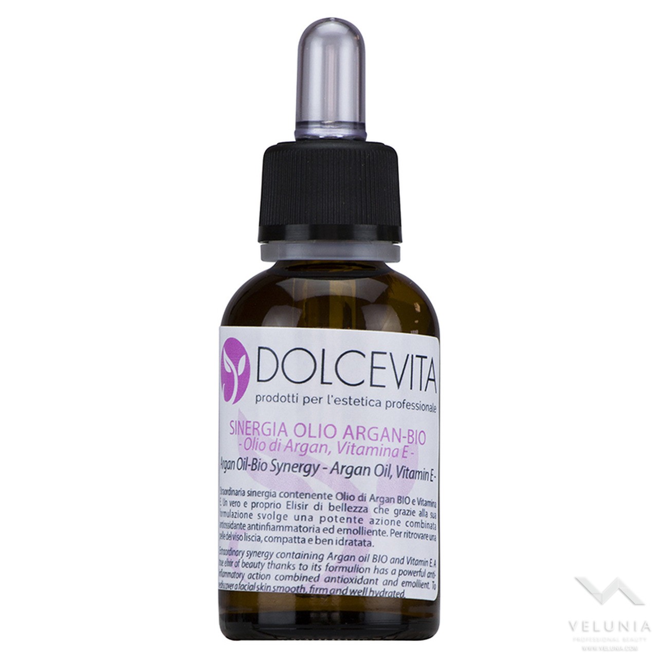 Sinergia Olio Argan Puro Bio - DolceVita - Vasetto in vetro Contagoccie 30 ml. 1