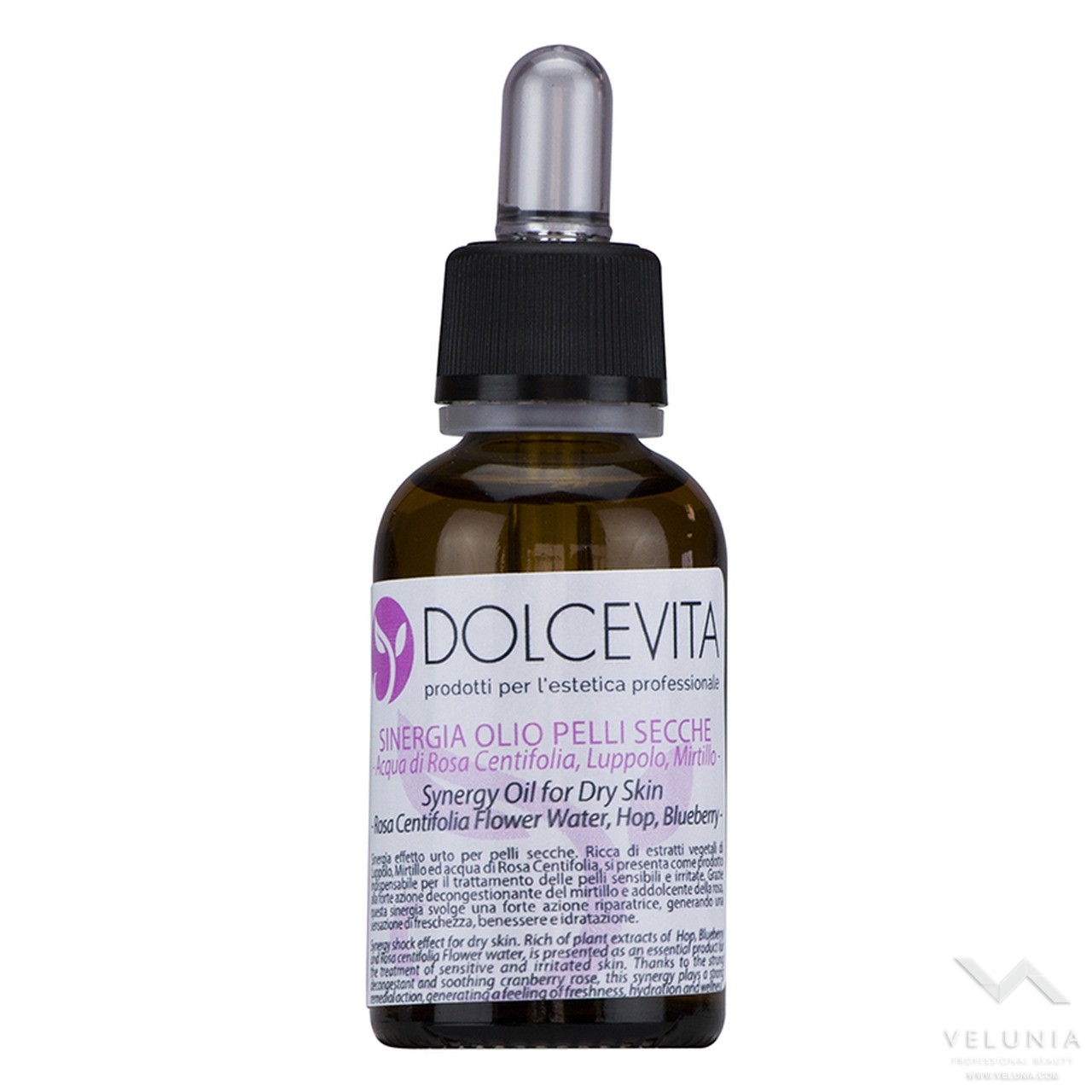 Sinergia Olio Pelle Secca - DolceVita - Vasetto in vetro Contagoccie 30 ml. 1