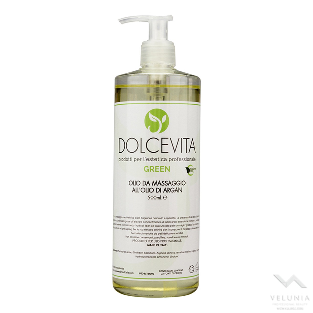 Olio Massaggio all Olio di Argan - Dolcevita Green - Flacone 500 ml 1