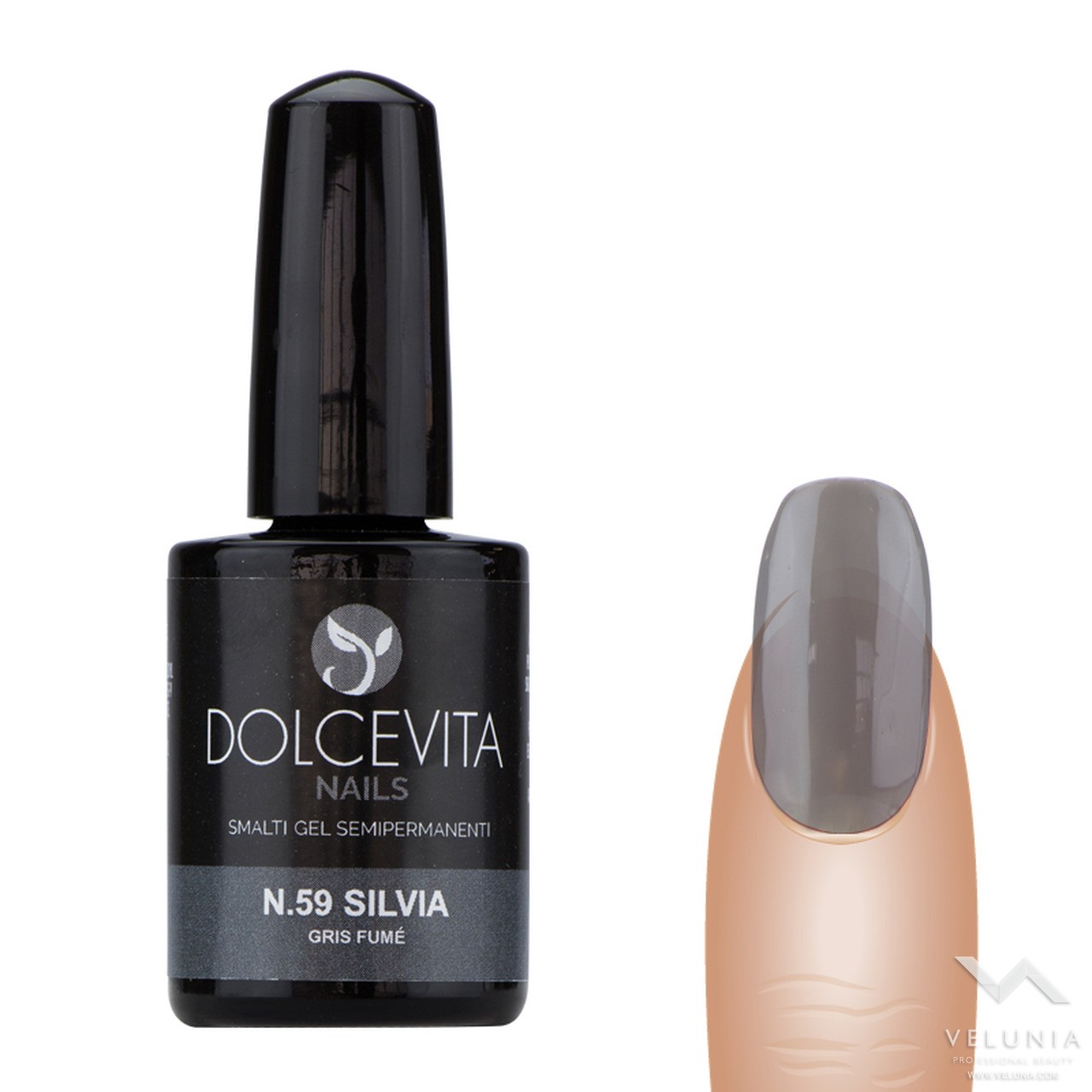Smalto Semipermanente (Smalto Gel) 59 Silvia - Gris FumÃ© 1
