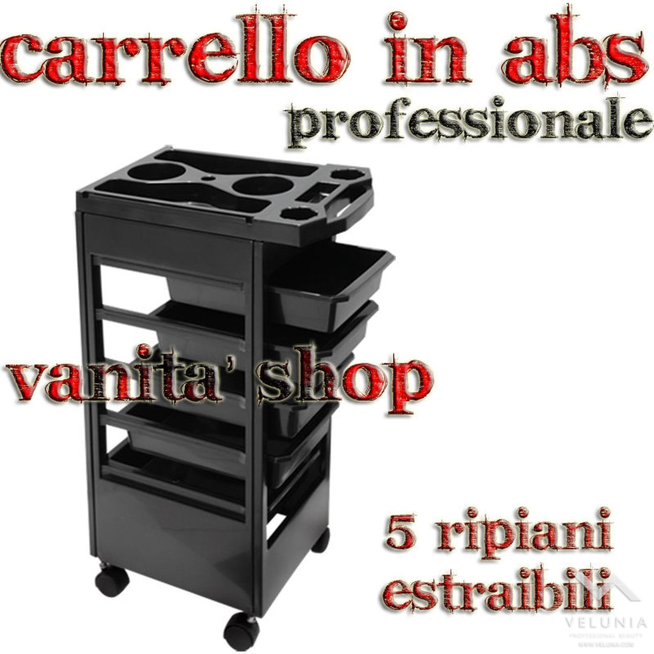 MELCAP CARRELLO PER PARRUCCHIERE PROFESSIONALE PORTA ACCESSORI PARRUCCHIERI 1