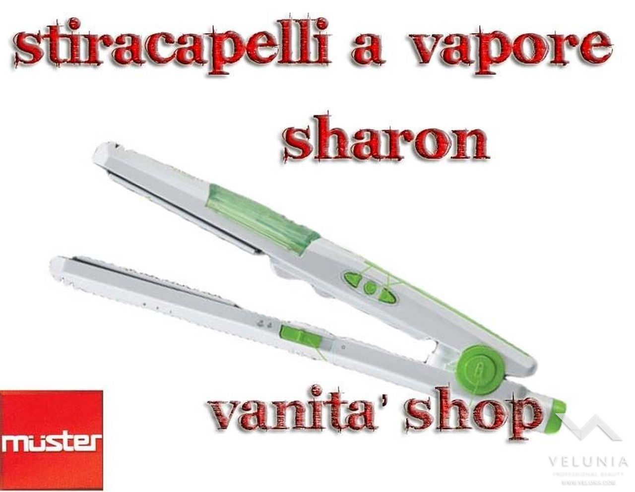 MUSTER PIASTRA STIRACAPELLI PROFESSIONALE A VAPORE SHARON 1