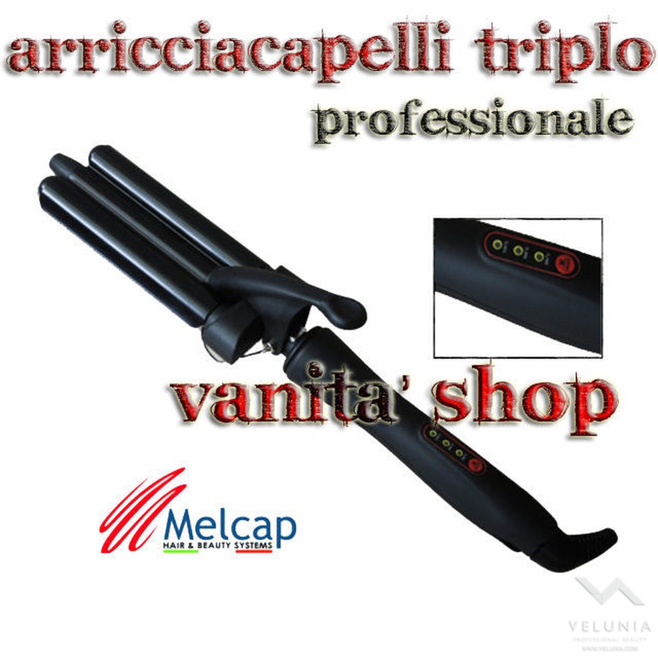 PIASTRA/FERRO ARRICCIACAPELLI IN CERAMICA PROFESSIONALE TRIPLEX MELCAP 1