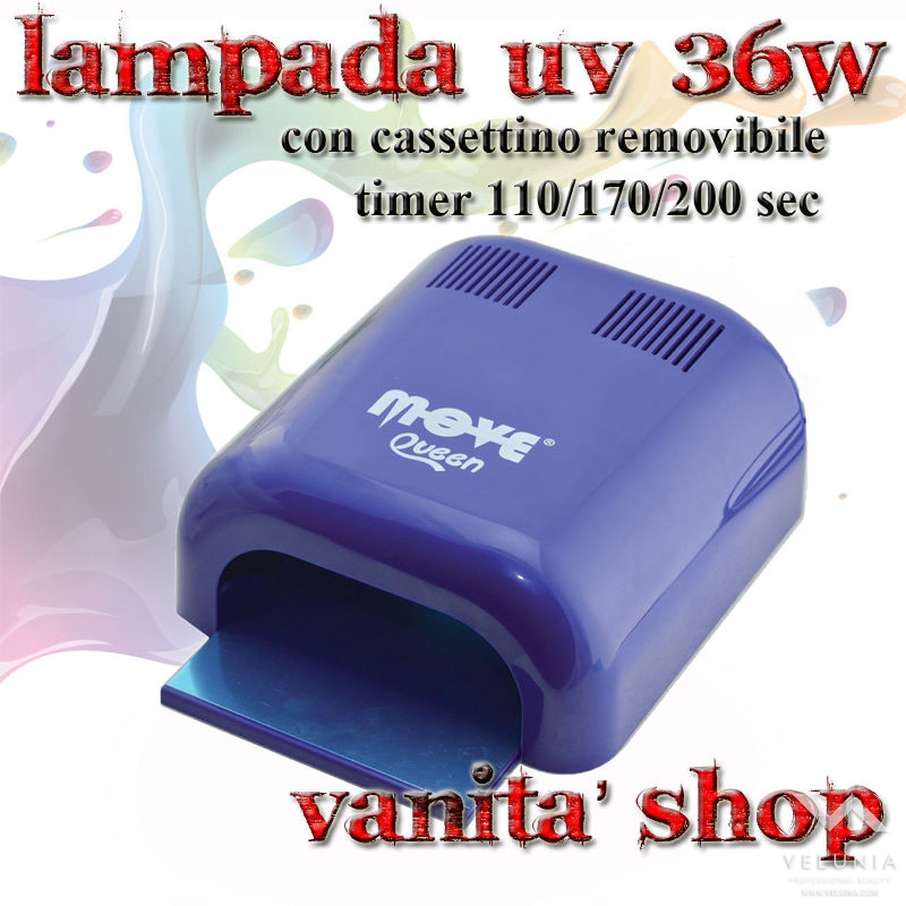 LAMPADA/FORNETTO UV GEL PROFESSIONALE PER RICOSTRUZIONE UNGHIE “MOVE QUEEN” 36W 1