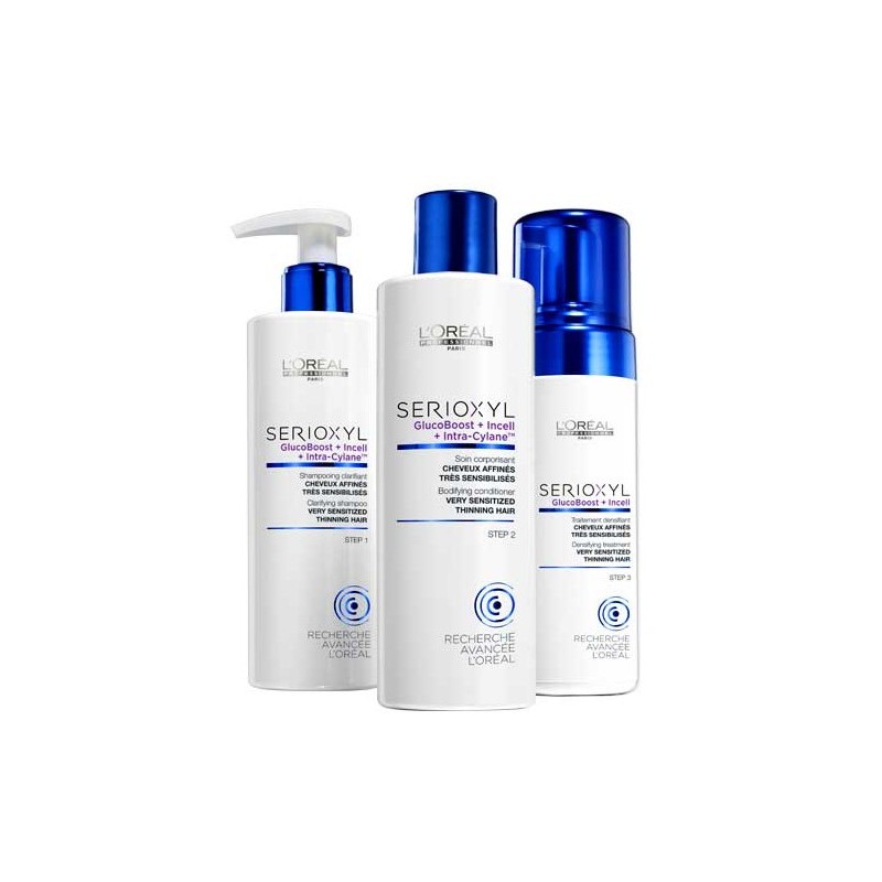 L'OREAL SERIOXYL Fuller Hair 3 Kit Capelli Molto Sensibilizzati 1