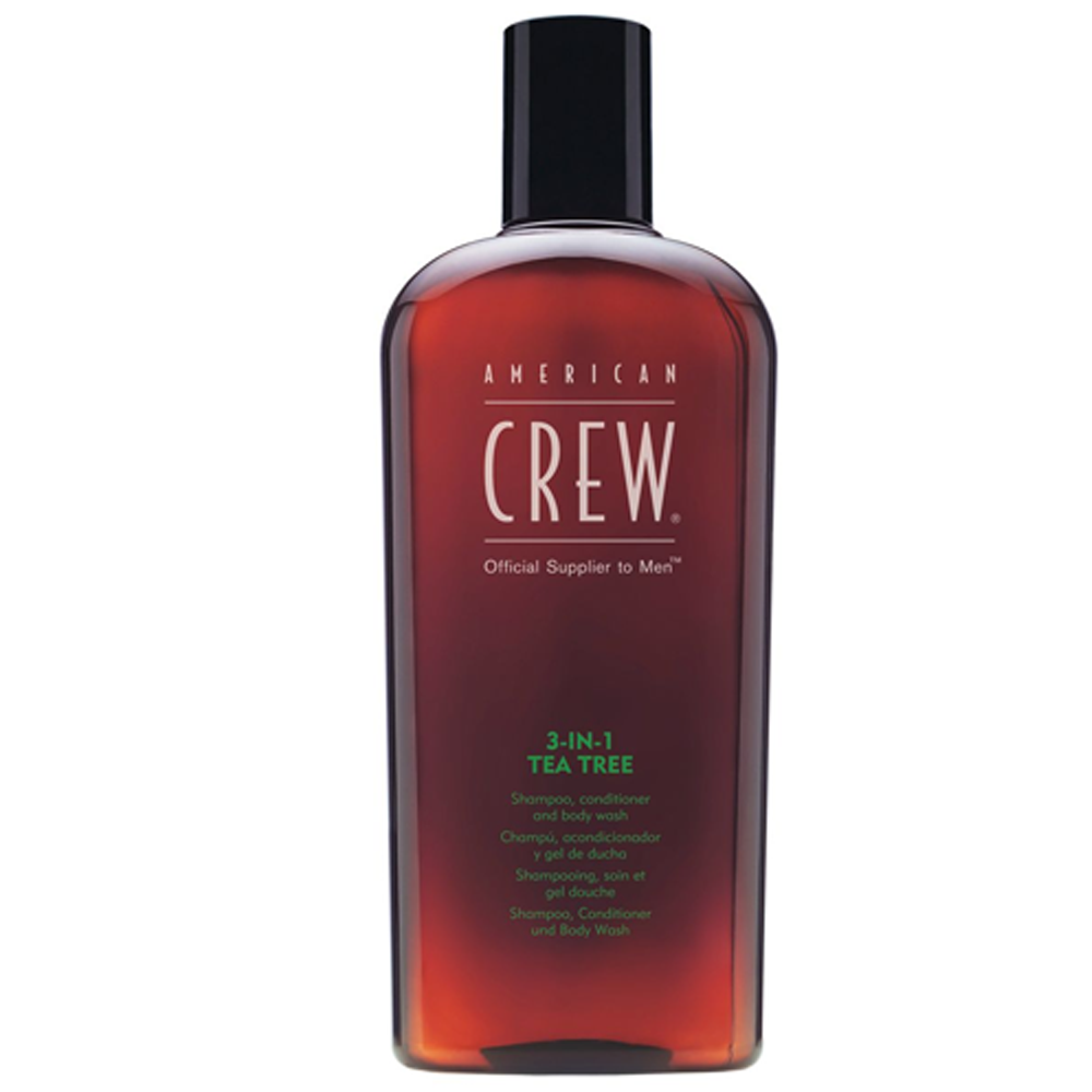 AMERICAN CREW 3 In 1 TEA TREE Shampoo - Conditioner - Body Wash 450ml 1