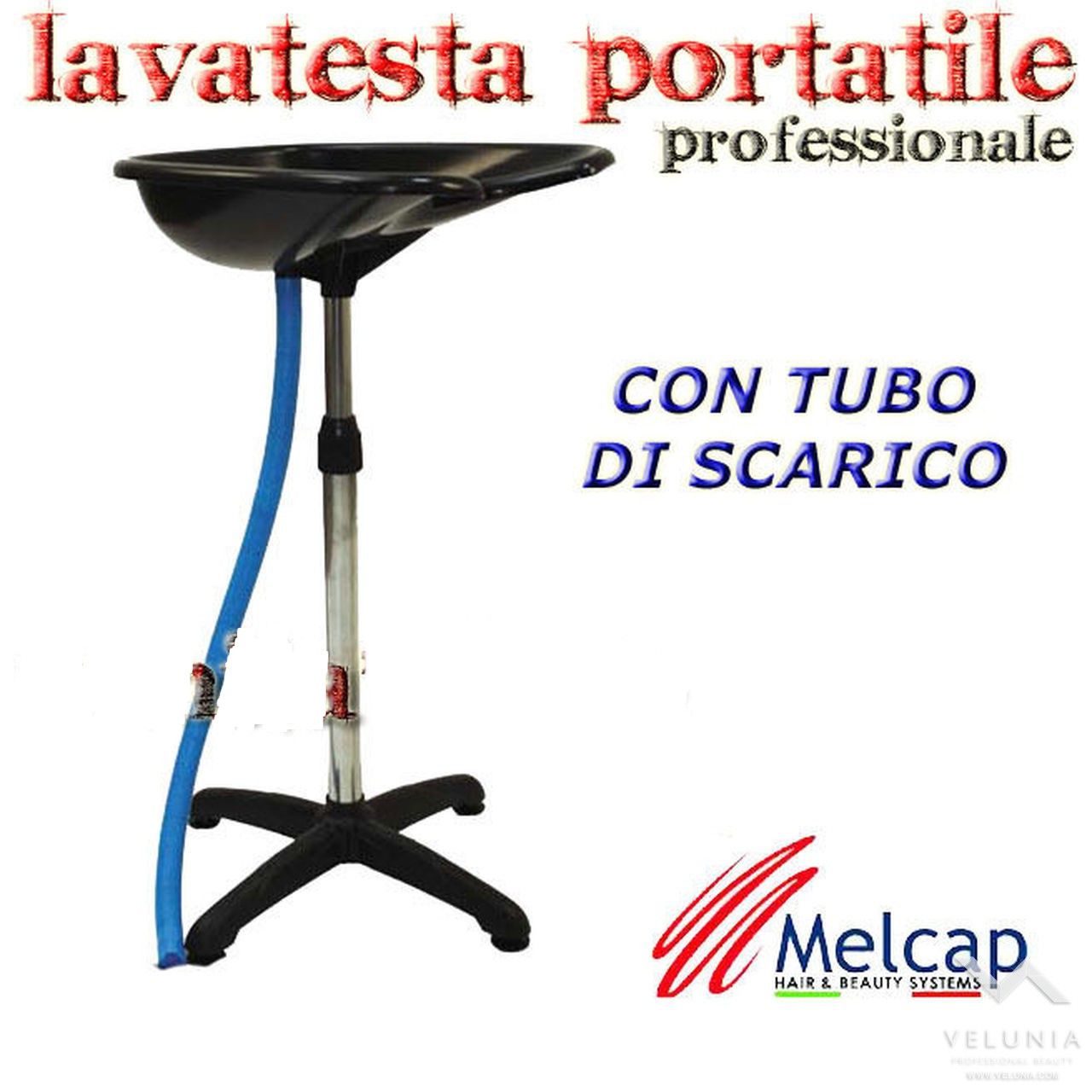 LAVATESTA PORTATILE PROFESSIONALE 5 PIEDI CON ALTEZZA REGOLABILE E TUBO DI SCARICO 1