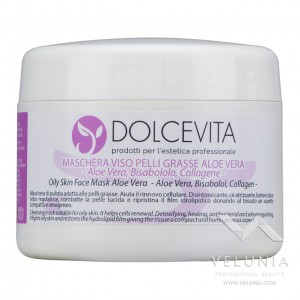 Maschera Viso Aloe Vera Pelle Grassa - DolceVita - Vaso 250 ml. 1