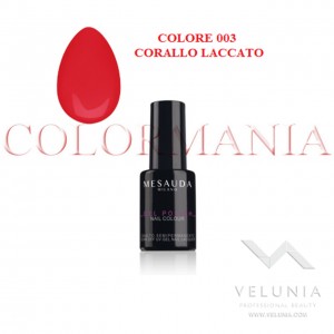 MESAUDA GEL POLISH NAIL SMALTO SEMIPERMANENTE PROFESSIONALE 5 ML COLORE 003 CORALLO LACCATO 1