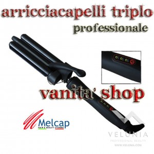 PIASTRA/FERRO ARRICCIACAPELLI IN CERAMICA PROFESSIONALE TRIPLEX MELCAP