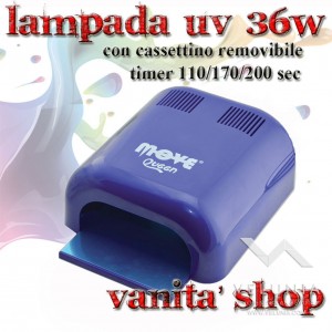 LAMPADA/FORNETTO UV GEL PROFESSIONALE PER RICOSTRUZIONE UNGHIE “MOVE QUEEN” 36W 1