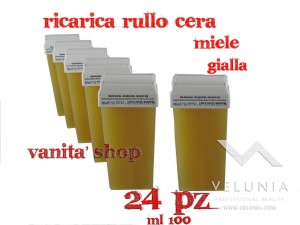 RICARICA RULLO CERA MIELE GIALLA 24pz 100ml