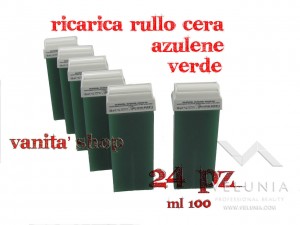 RICARICA RULLO CERA CLOROFILLA VERDE 24pz 100ml