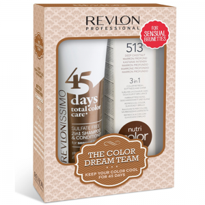 REVLON PROFESSIONAL Sulfate Free 45 Days Sensual Brunettes 275ml + Nutri Color 513 100ml