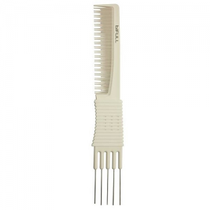 BiFULL Pettine Bianco Forchetta 5 Denti Plastica
