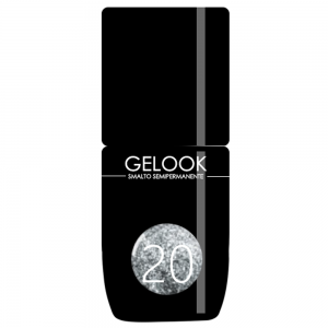 GELOOK Smalto Semipermanente 15ml GLITTER ARGENTO n° 20