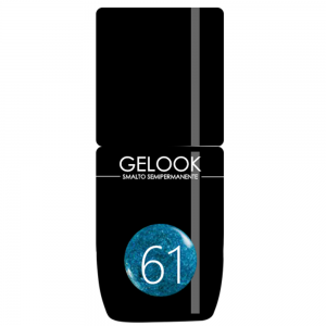 GELOOK Smalto Semipermanente 15ml GLITTER BLU n° 61