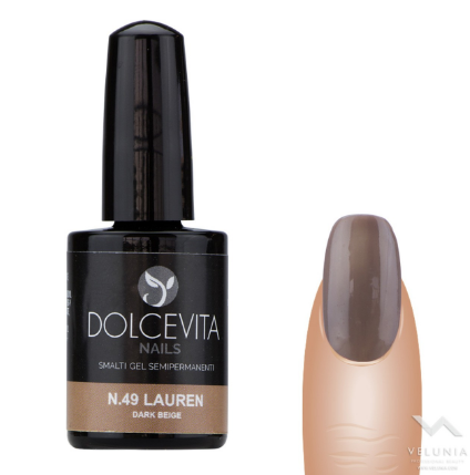 Smalto Semipermanente (Smalto Gel) 49 Lauren - Dark Beige 1